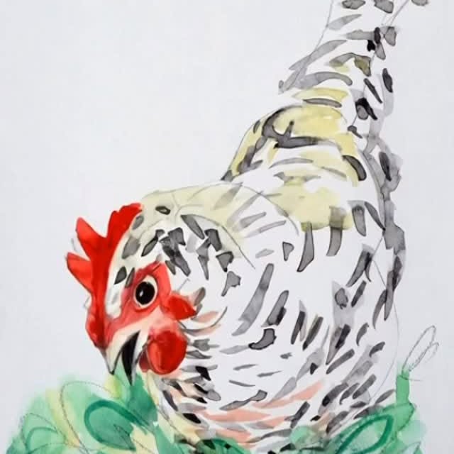 Animated original watercolor painting