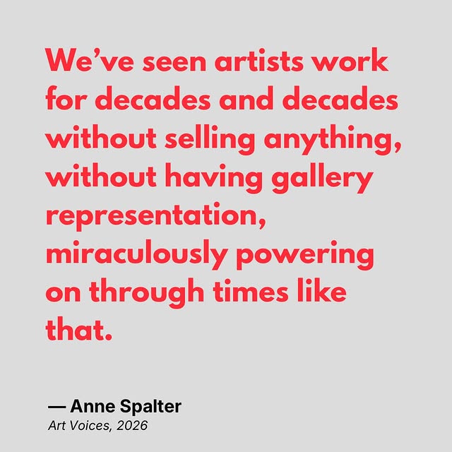 “We've seen artists work for decades and decades without selling anything, without having gallery representation,...