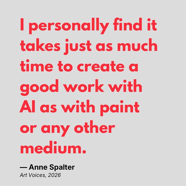 “I personally find it takes just as much time to create a good work with AI as with paint or any other medium. It’s...