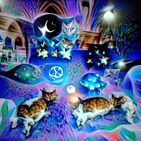 Peaceful Space Cats