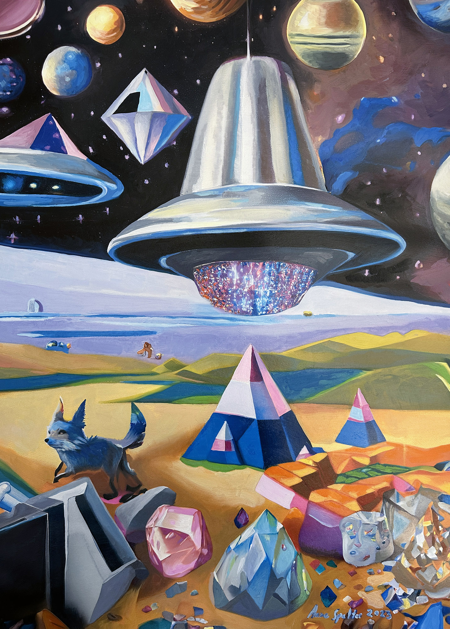 The Fox's Odyssey: Earthly Jewels and Cosmic Wonders