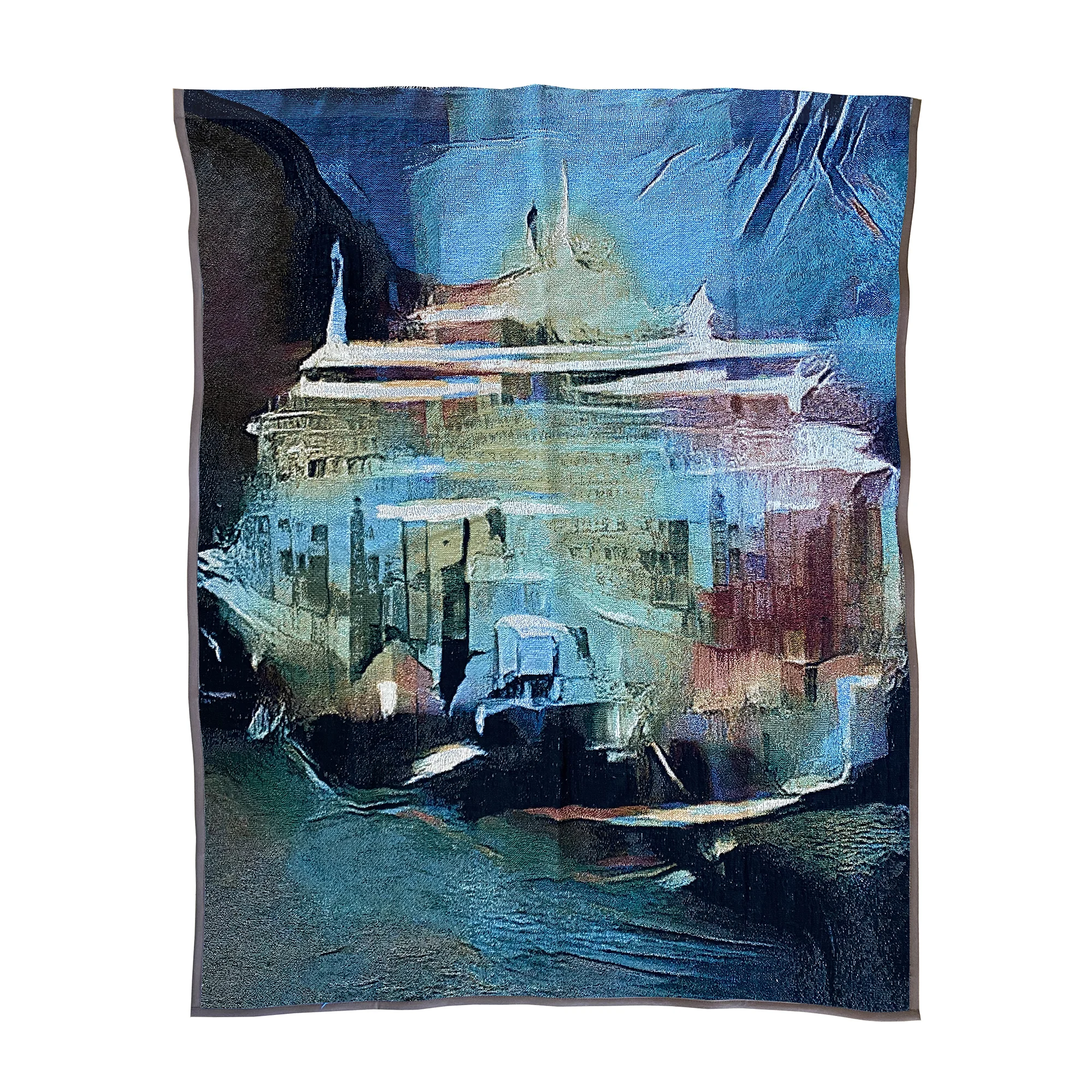 05_AnneSpalter_Gem Boat_Digital Woven Tapestry_50inx60in_2021_Spalter
