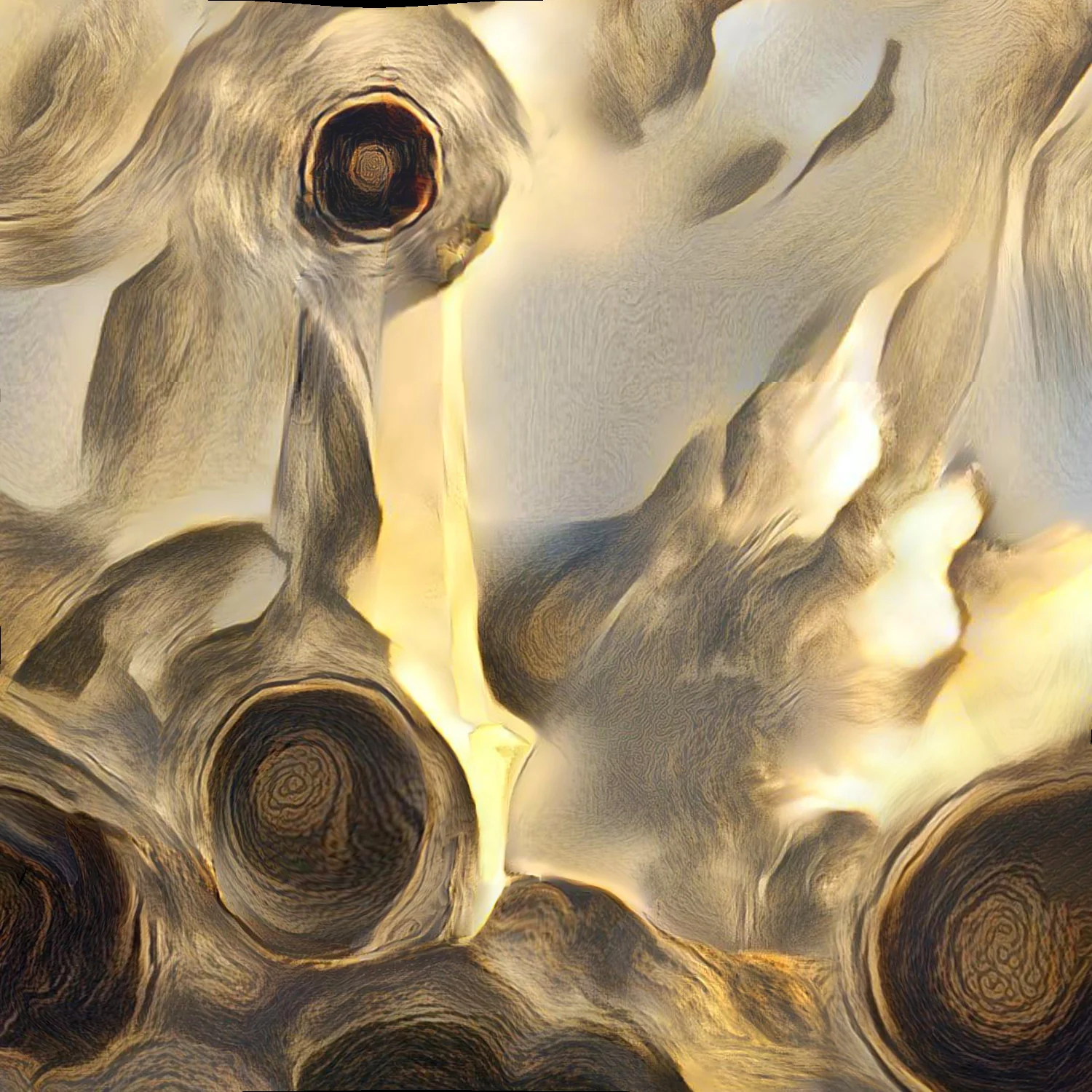 Lighthouse with Golden Waves