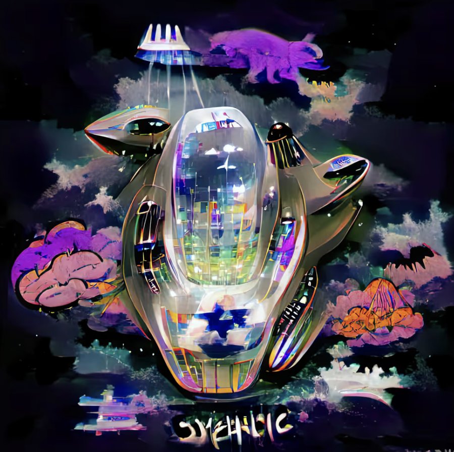 Happy World UFO Day! 🛸👽👾🔮 Outerspace Sentient 408 is one of 501 AI spaceships in a collection from 2022....