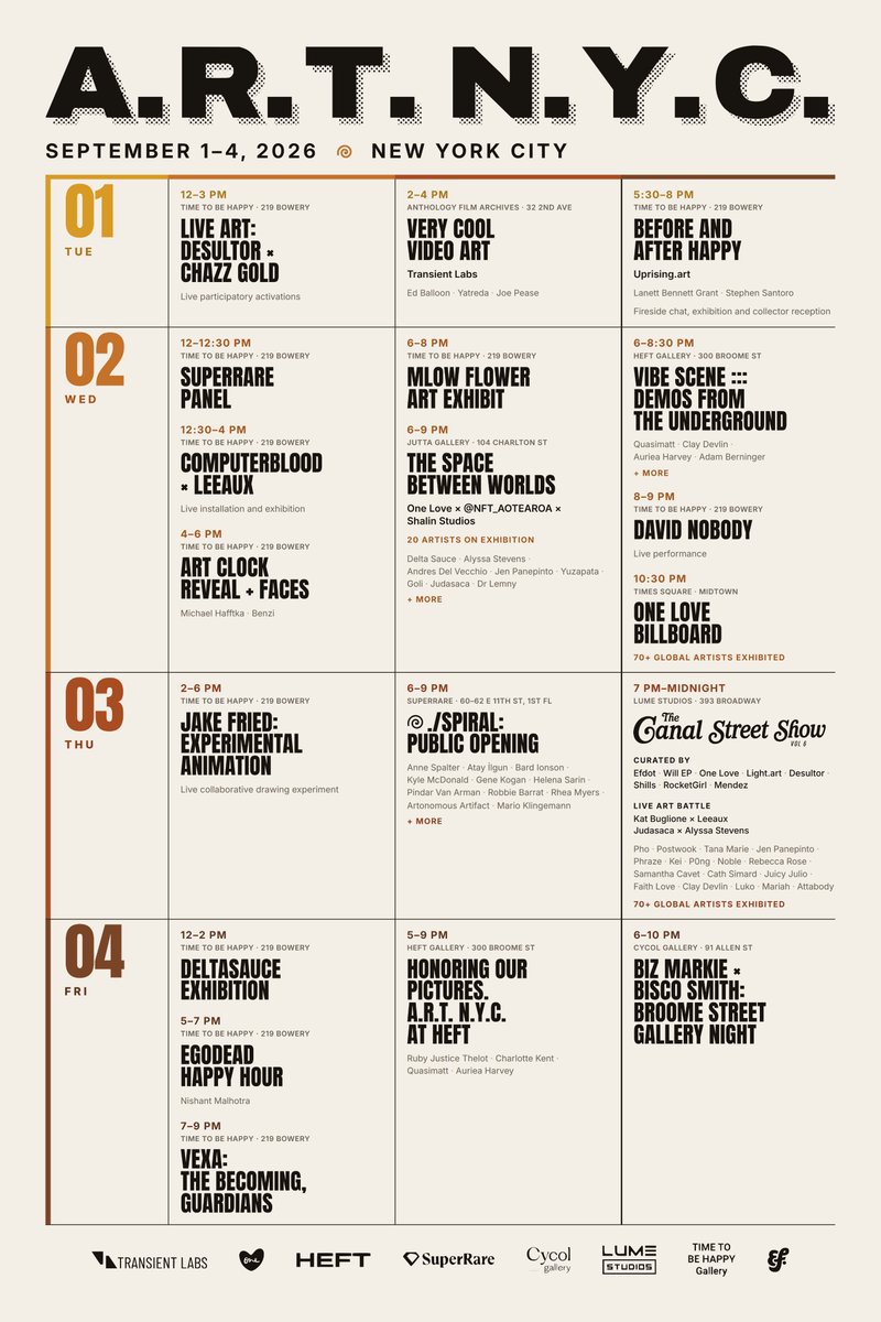 Check out some amazing art at the Spiral Opening, along with a whole bunch of cool events, from experimental video...